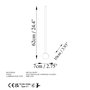 Opviq Sword - 13482 Lámpara de pared blanca de metal